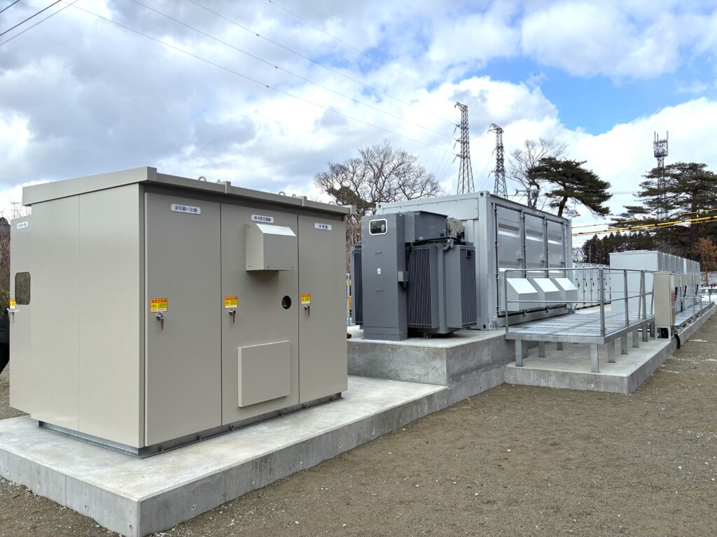 写真：宮城県柴田郡川崎町にて系統用蓄電施設　「NC柴田郡川崎町今宿蓄電所」受電開始