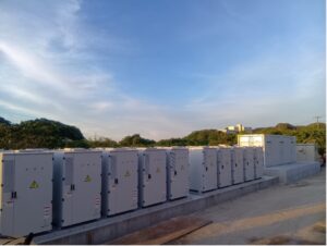 写真：千葉県銚子市にて系統用蓄電施設「NC銚子市春日町蓄電所」蓄電池設置開始